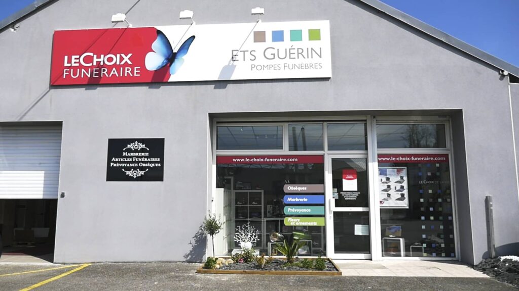 devanture magasin funeraire guerin